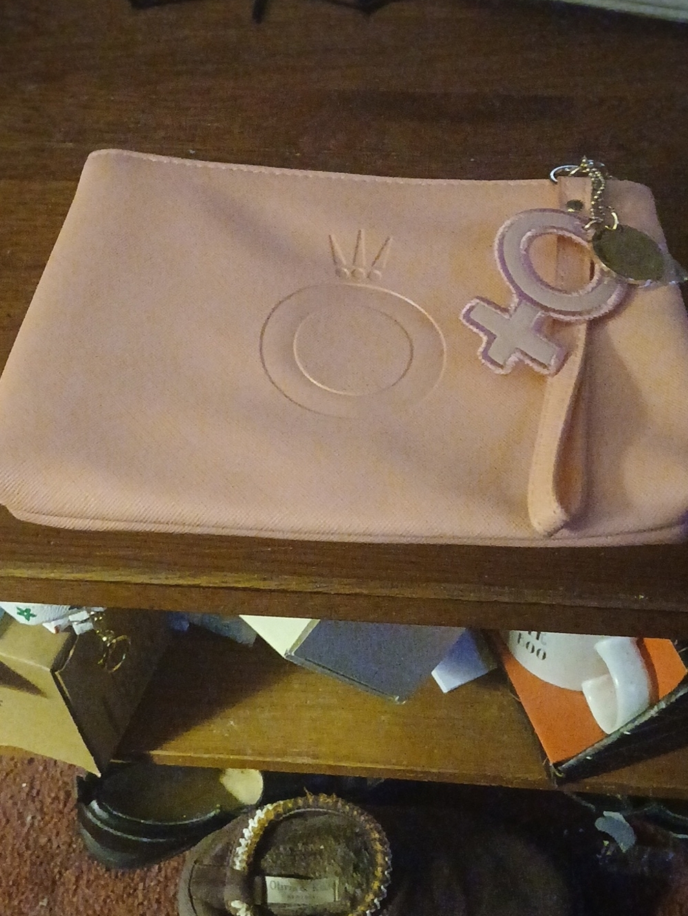 AUTHENTIC PANDORA Millie Bobby Brown LE Clutch Pouch Bag Coral Pink NWOT